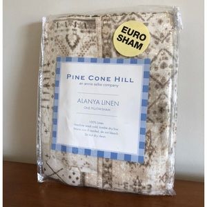 Pine Cone Hill Alanya Linen 1 Euro Sham Annie Selke Moroccan Tiles NWT